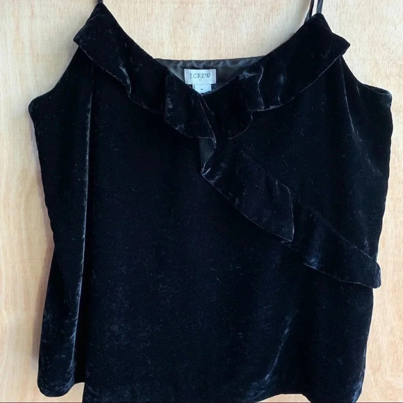 J. Crew Velvet Ruffled Tank Top - Picture 2 of 10